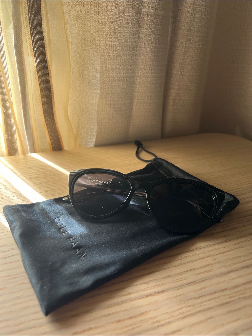 Cole Haan Black Women's Sunglasses with Black Soft Pouch